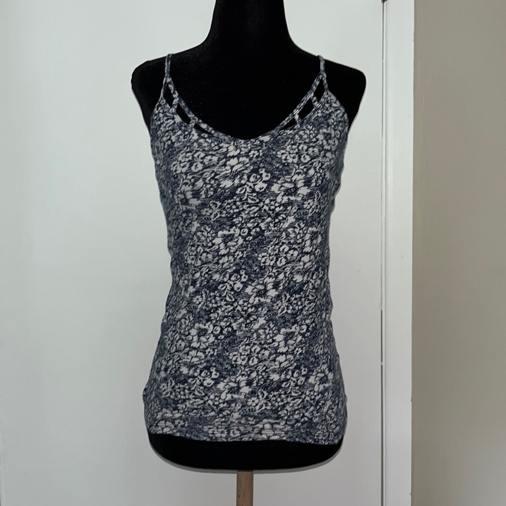 Navy blue v-neck tank top